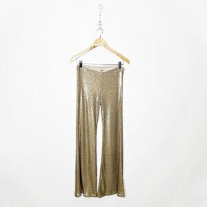 Free People Gold Flare Pants